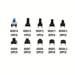  Micro Interruptores Táctiles - Teclas Compactas 6x6 con Luz ON/OFF