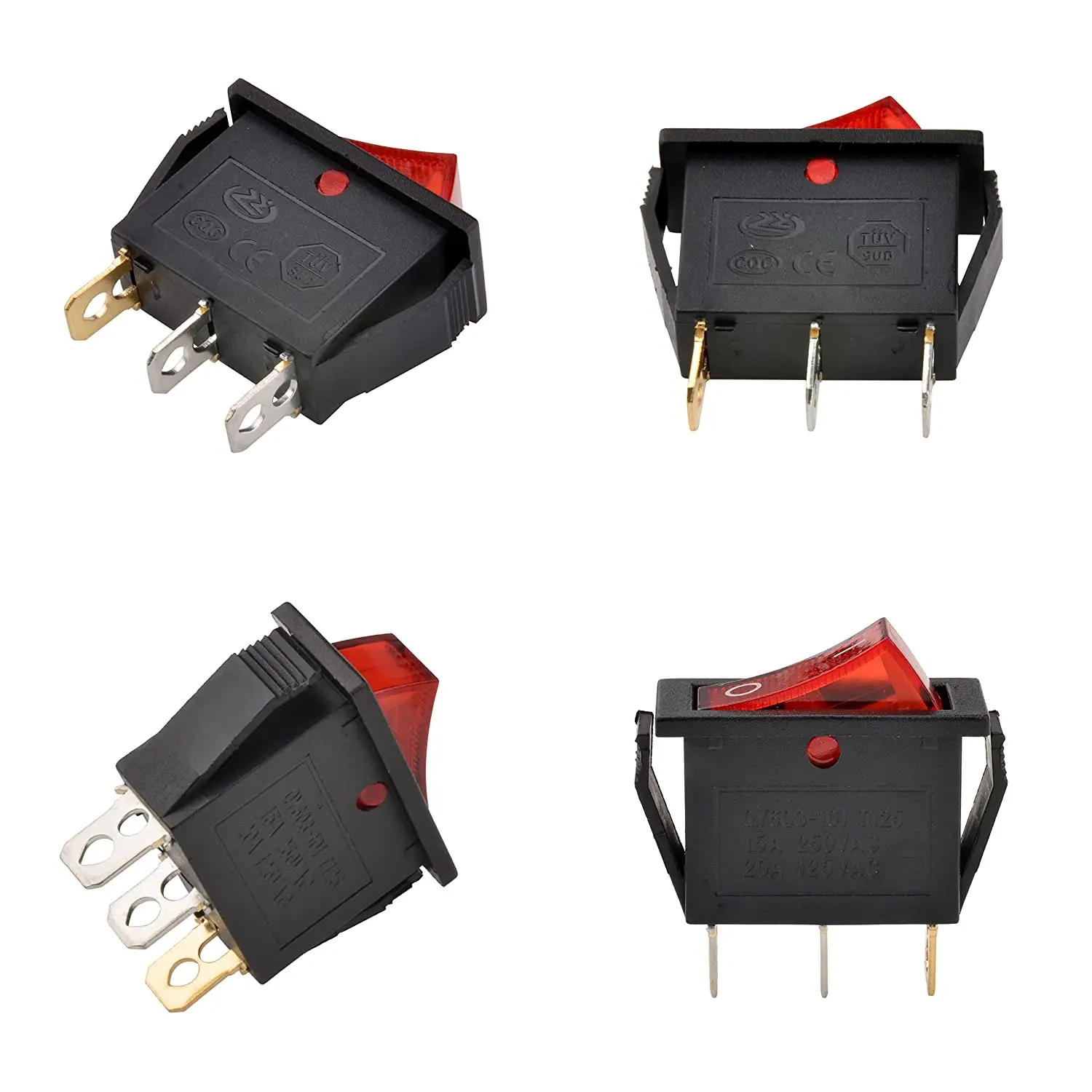 Mini interruptor basculante para barco a presión 15A 250V AC 20A 125V AC - Image 6