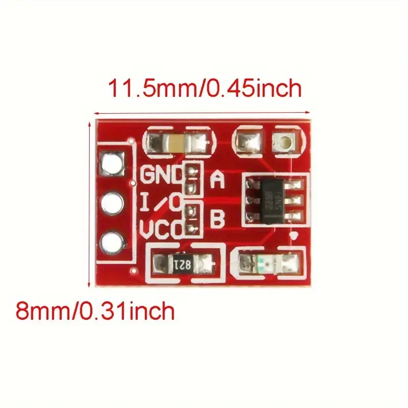 Módulo con botón de interruptor capacitivo para tecla táctil TTP223, Sensor de Interruptor táctil - Image 7