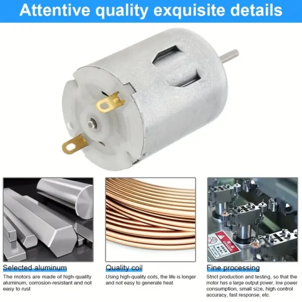 Motor R280 DC 12-24V 24000RPM Micro Motor De Alta Velocidad Para Juguetes DIY - Image 3