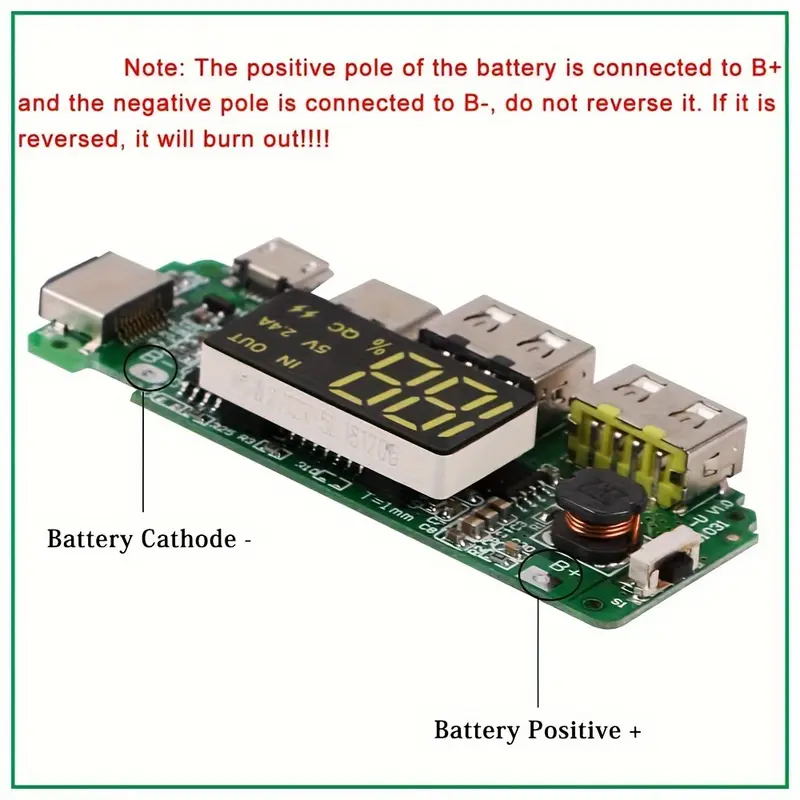 Placa de Carga 18650 con Doble USB 5V 2.4A Módulo de Energía Móvil, Placa Cargadora de Batería de Litio 18650 - Image 5