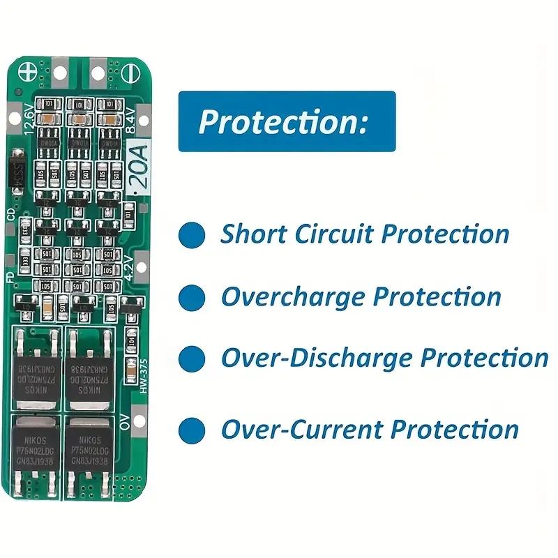 Placa de Protección de Batería de Ión de Litio 3S 20A - Image 5