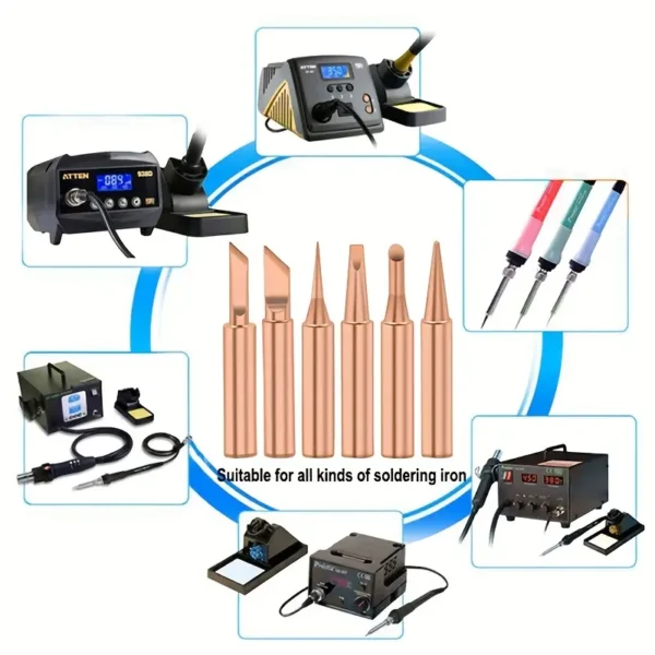  Puntas de Soldador de Cobre Premium - Accesorios Profesionales para Soldador Electrónico - Image 7