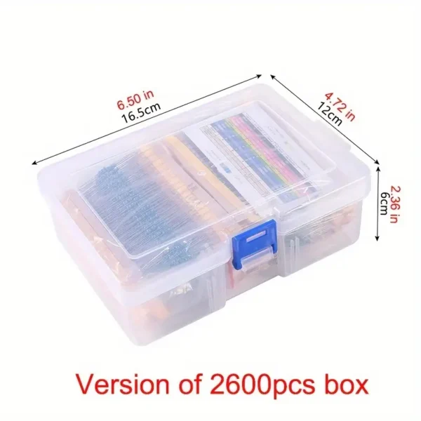 Kit  de Resistencias para Raspberry Pi - 600pcs, 130 Valores  (1 Ohm-3.0 metros), Película Metálica de 1/4W, - Image 5