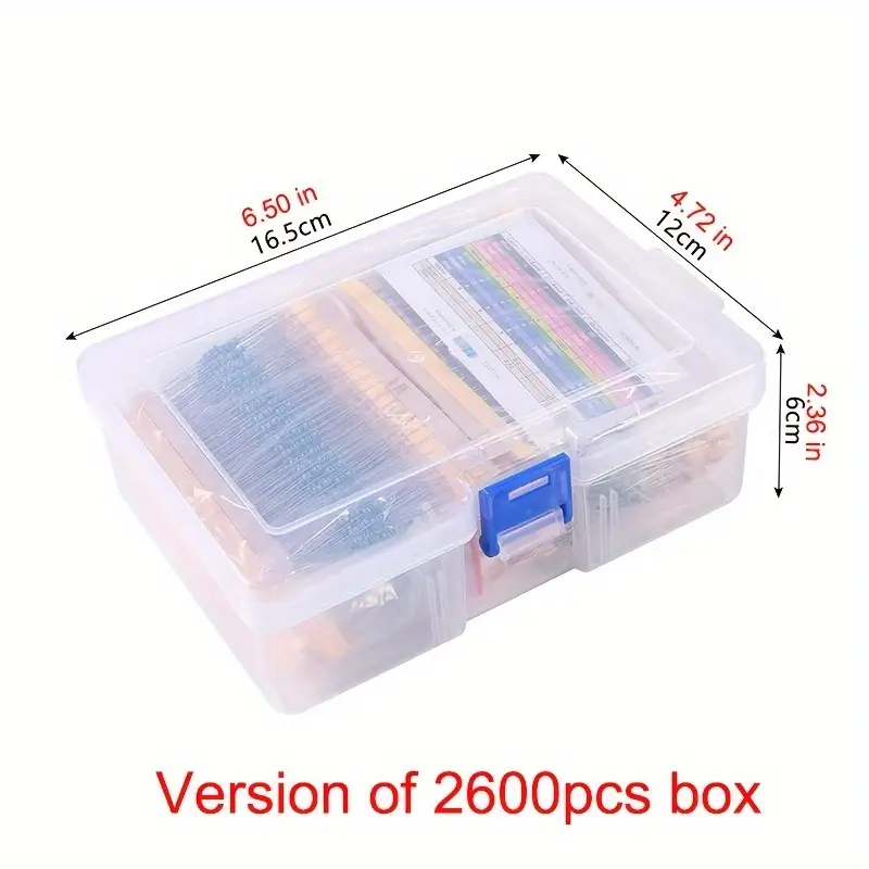 Kit  de Resistencias para Raspberry Pi - 600pcs, 130 Valores  (1 Ohm-3.0 metros), Película Metálica de 1/4W, - Image 5