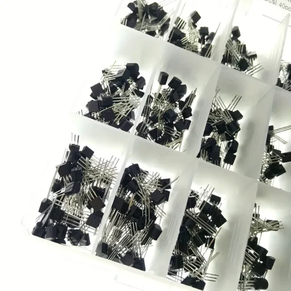 Transistores, 24 tipos NPN y PNP, BC327-S9015, BC558, BC549, 2N2222, 2N5401, A1015, C1815, S8550 caja 960 piezas - Image 5