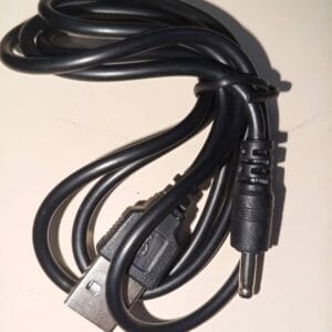 Cable de Poder USB a DC 2.5mm de 1 Metro - Adaptador Conector para Cargar Dispositivos Electrónicos