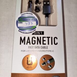 Cable Cargador Imantado Magnético Tres Puntas 3 Micro Usb Iphone