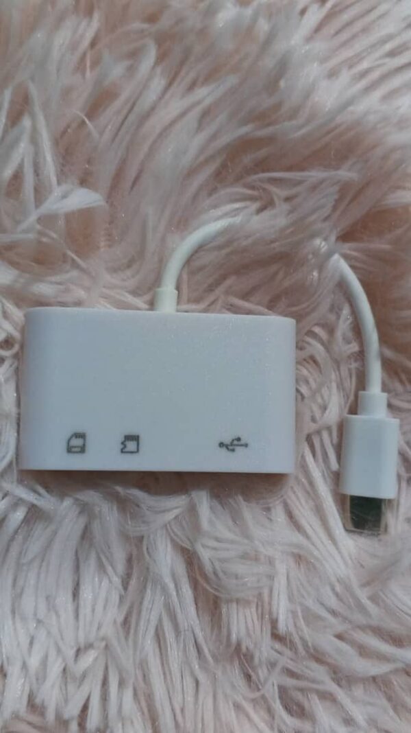 Adaptador tipo C 3 en 1 Multipuerto TF CF SD Lector de tarjetas de memoria
