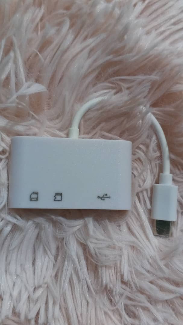 Adaptador tipo C 3 en 1 Multipuerto TF CF SD Lector de tarjetas de memoria