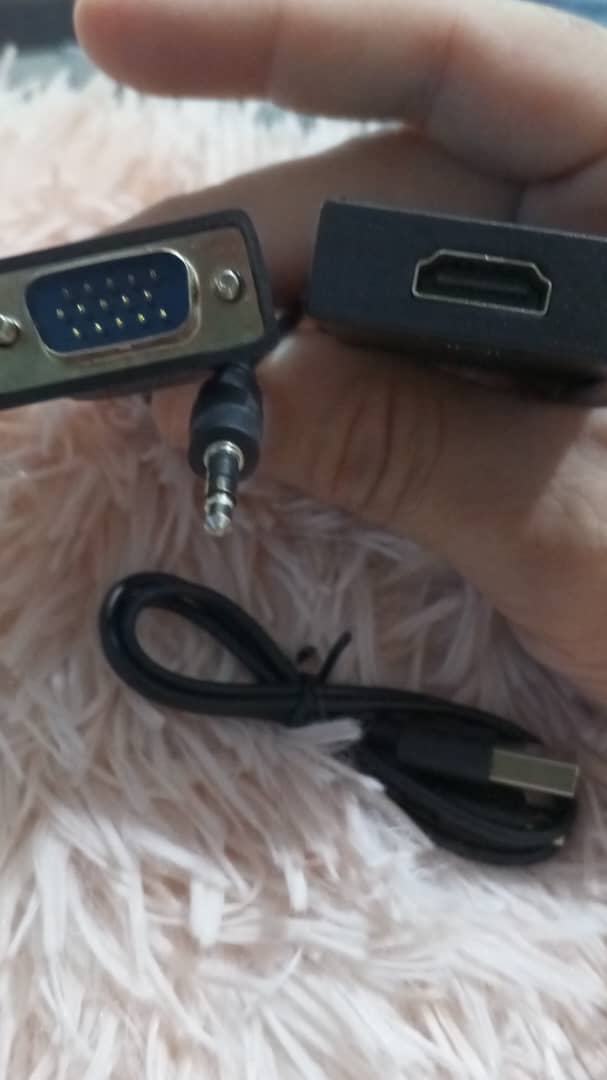 Convertidor Adaptador Vga A Hdmi Vga Macho Hdmi Hembra Pc Tv - Image 3