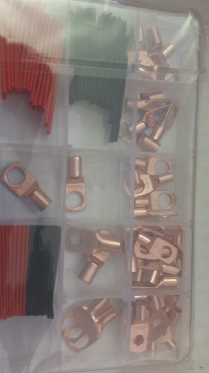 kit de crimpado de cables automotrices - Conectores de terminales de anillo de cobre estañado universales, sin carga, no se requiere batería, para varios modelos de automóviles