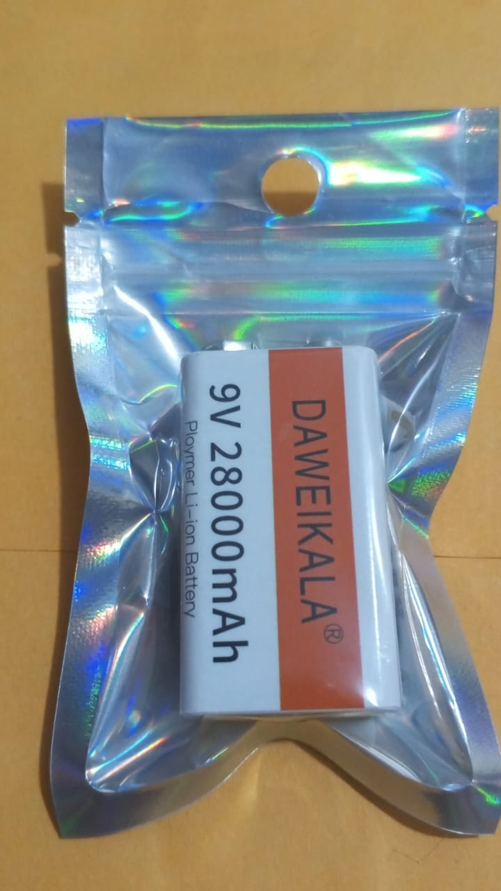 Batería recargable de iones de litio para multímetro, pila de 9 V, 2024 mAh, Micro USB