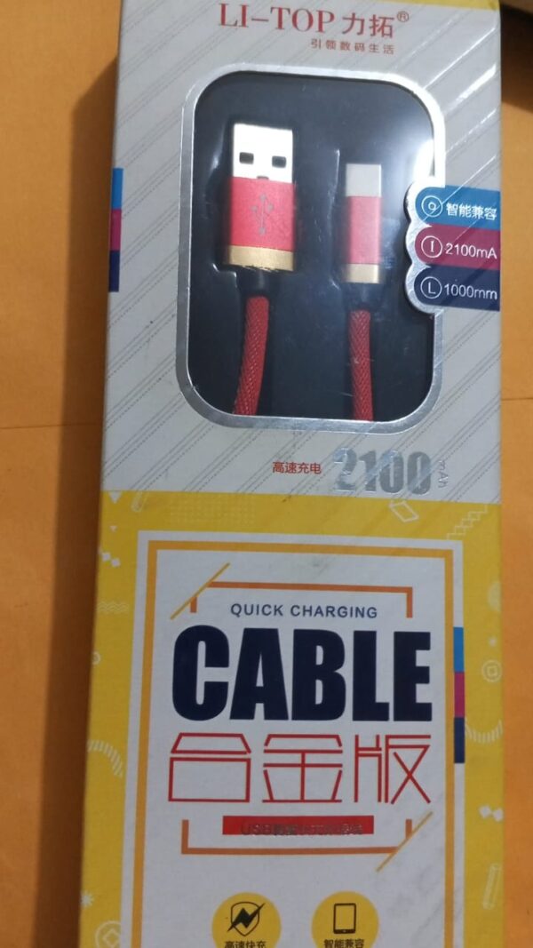 Cable tipo C li-top 2100mah de 1 metro