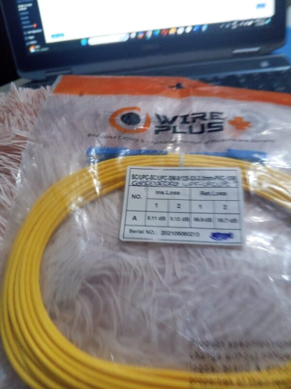 Patch Cord Fibra Óptica Sc/upc-sc/upc De 10 Metro Wireplus