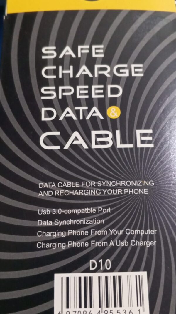 Cable 3 Puntas, Micro Usb, Tipo C Y iPhone . 1,2mts usb 3.0 d10  2.4a - Image 3