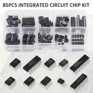 circuito  Chips DIP con NE555, LM324 y Más - Componentes Electrónicos Versátiles para Proyectos DIY Kit de 85 piezas