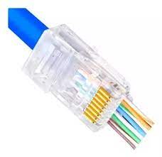 Conector RJ45 Cat6 Pass Through Wireplus EZ por unidad