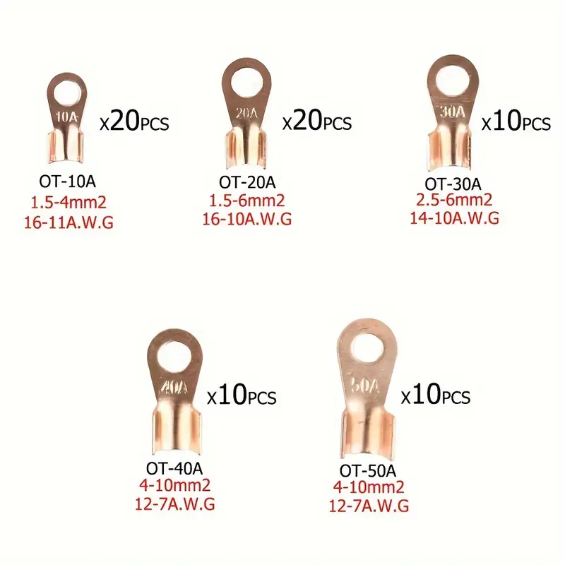 conectores de cobre UMLIFE por unidad , conectores de terminales de crimpado eléctrico de cable desnudo