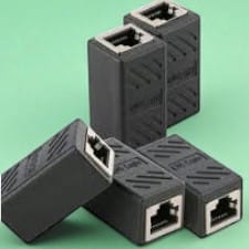 Adaptador union RJ45 CAT5 Y CAT6 Gigabit Extensor de cable Ethernet