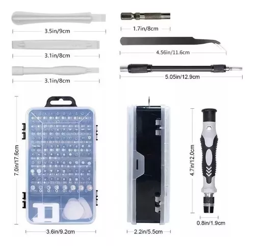 Juego Destornilladores Kit Herramientas Tecnicos 115 Piezas