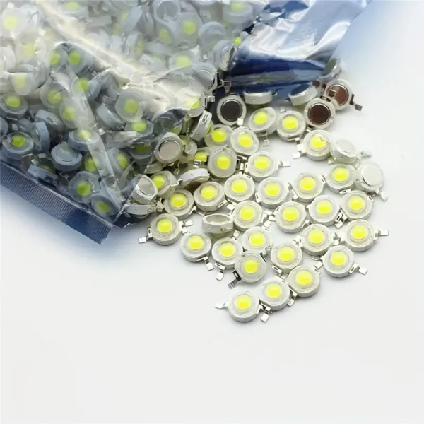 diodos LED súper brillantes de 3V-3.4V 1W, blanco frío, iluminación empotrada de alta potencia color BLanco - Image 3