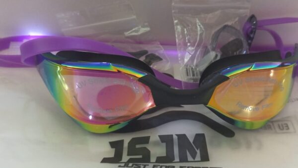 Lentes de natacion JSJM protección UV para hombres y mujeres gafas de natación de silicona ajustables impermeables - Image 13