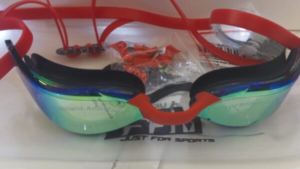 Lentes de natacion JSJM protección UV para hombres y mujeres gafas de natación de silicona ajustables impermeables - Image 9