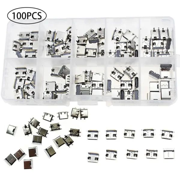  zócalos Micro USB Conectores de enchufe hembra de metal - Image 2