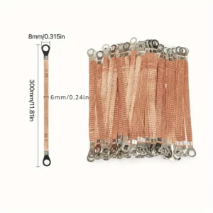 Cable de cobre trenzado recubierto de aluminio 30cm largo ancho 0,8cm