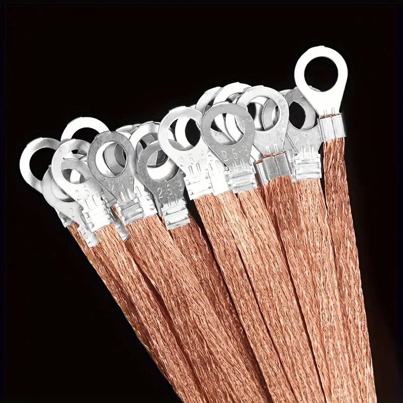 Cable de cobre trenzado recubierto de aluminio 30cm largo ancho 0,8cm