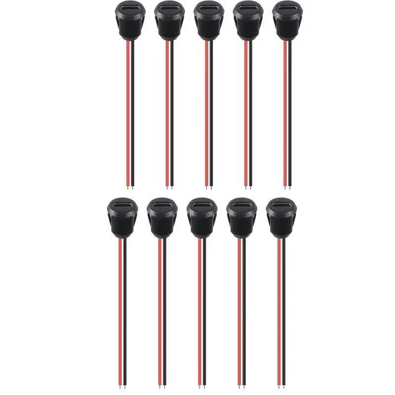 Conector USB-C Tipo C Hembra de 2 Pines para Chasis
