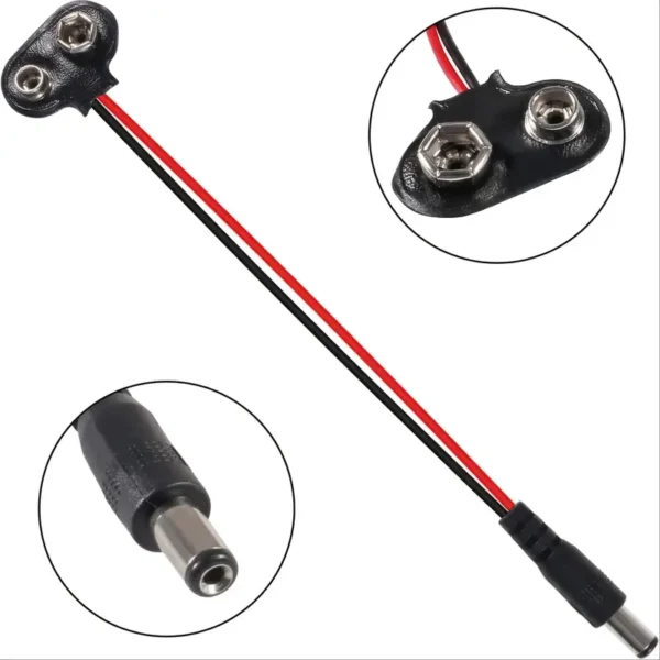 Conectores de Clip para Batería de 9V, Tipo T