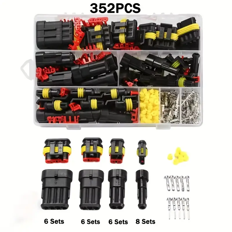 Juego de 352 piezas de conectores eléctricos para automóviles - Terminales de 1/2/3/4 orificios, conectores de enchufe de pino masculino y femenino para automóviles, motocicletas, camiones - Cobre duradero, cableado duro, ≤50V 3 reseñas 5.0 Todas las reseñas son de compras verificadas avatar SERVITEVENKA C.A. en en 24 jul 2025 Mis reseñas lo recomiendo exelente producto como se describe avatar Ryan Martin en en 19 jul 2025 Exactamente lo que necesitaba, un pequeño y práctico kit para tener siempre a mano avatar Reynaldo Rodriguez en en 6 jul 2025 bueno Reseñas de artículos similares en Temu avatar gl***50 en en 24 feb 2025 Excelente, cumple su función exactamente como se describe. Estoy contento con la compra. Si compras este kit, asegúrate de practicar con algunos cables sobrantes para lograr el engarce perfecto. Esta reseña es para: Kit de Conectores Rápidos para Automoción de 352 Piezas con Alicates de Crimpar SN-48B, 26 Juegos de Enchufes Eléctricos Duraderos de 1/2/3/4 Pines para Cableado de Coches y Camiones, Anticorrosión, Sellados para Conexiones Seguras Lumina Lab Lumina Lab 171 Seguidores 250K+ Vendidos 4.8 La tienda se unió a Temu hace 1 año Guías y documentos de productos Manual del usuario (PDF) Detalles del producto Guardar Problema con el reporte Material de contacto: Cobre Fuente de alimentación: Cableado Rango de tensión: Por debajo de 50V Ver todos los detalles Información de la tienda juego de 352 piezas de conectores eléctricos para automóviles - terminales de 1/2/3/4 orificios, conectores de enchufe de masculino y femenino para automóviles, motocicletas, camiones - cobre , cableado duro, ≤50v detalles 0 Juego de 352 piezas de conectores eléctricos para automóviles - Terminales de 1/2/3/4 orificios, conectores de enchufe de pino masculino y femenino para automóviles, motocicletas, camiones