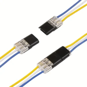 Conectores de cable de empalme rápido UMLIFE 2 piezas 1 par, conectores de cable de 3 vías,