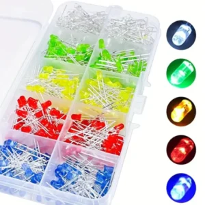 diodos emisores de luz LED F5 de 3 mm por color, 5 colores rojo Verde Amarillo Blanco Azul 