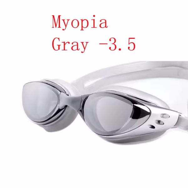 Gafas de natación para miopía 1.0~10, impermeables, antivaho, con dioptrías. - Image 4