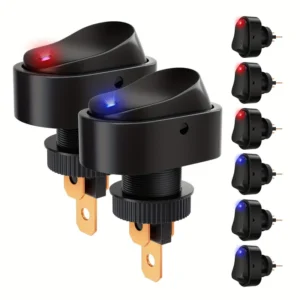 interruptores basculantes LED para barcos DAIERTEK, 12V