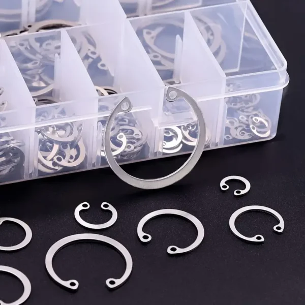 reten interno  anillos de seguridad internos, anillos de retención de acero inoxidable 150 piezas - Image 3