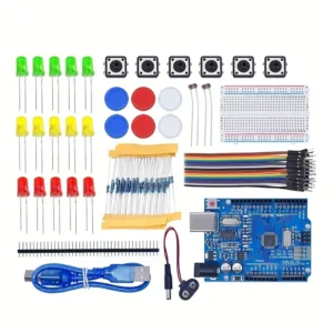 Kit R3 De Entrada Electrónica Para Kit DIY De Arduino UNO - Incluye Uno R3, Mini Protoboard, LEDs