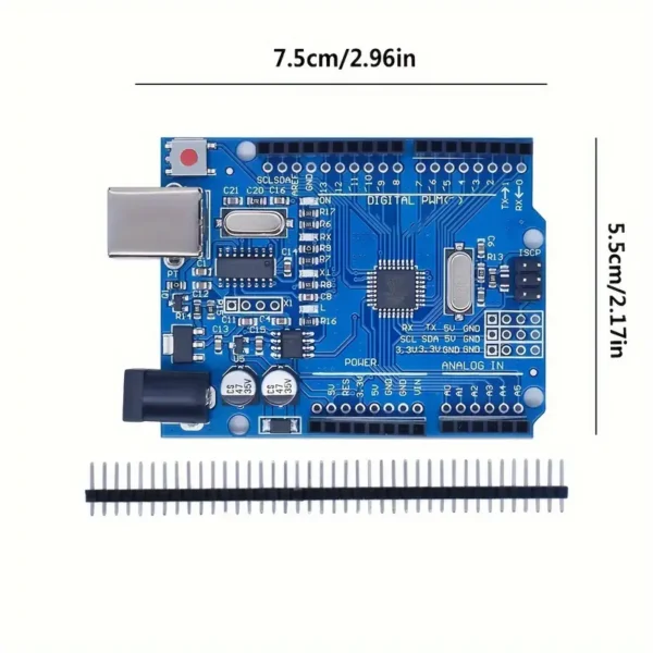 Arduino UNO R3, Microcontrolador ATmega328P-AU, Versión mejorada CH340G