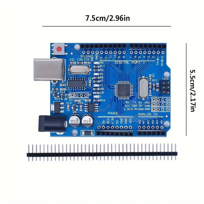 Arduino UNO R3, Microcontrolador ATmega328P-AU, Versión mejorada CH340G