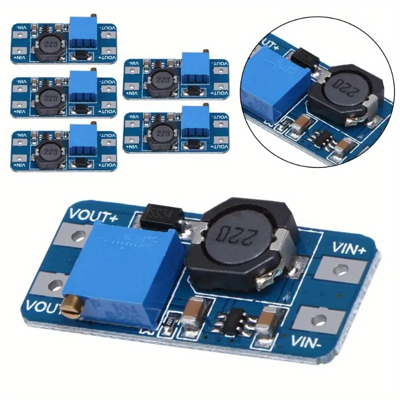Módulo de Potencia MT3608 de Refuerzo de Convertidor de Paso DC-DC 2-24V a 5V/9V/12V/24V - Image 2