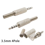 conector macho para auriculares, conector de cable de soldadura de audio estéreo mono de 3,5 mm, adaptador de conector para auriculares de 2, 3 y 4 polos