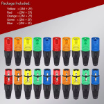 conectores de cable XLR de 3 pines de colores, conector macho y hembra