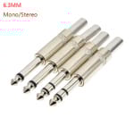 conectores macho de audio mono/estéreo de 6,3 mm para soldar auriculares estéreo de 1/4", 6,35 mm, 6,35 mm,