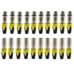 conectores macho y hembra XLR de 3 pines