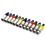 conectores macho y hembra XLR de 3 pines