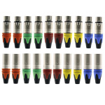 conectores macho y hembra XLR de 3 pines