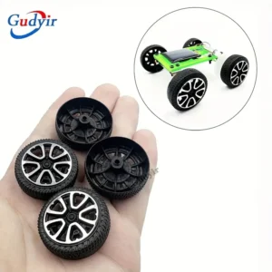 Rollo de Plástico Rueda de Eje de 2mm de Diámetro para Juguete DIY Coche RC Camión Barco Helicóptero Parte de Modelo (30mmx9mm)